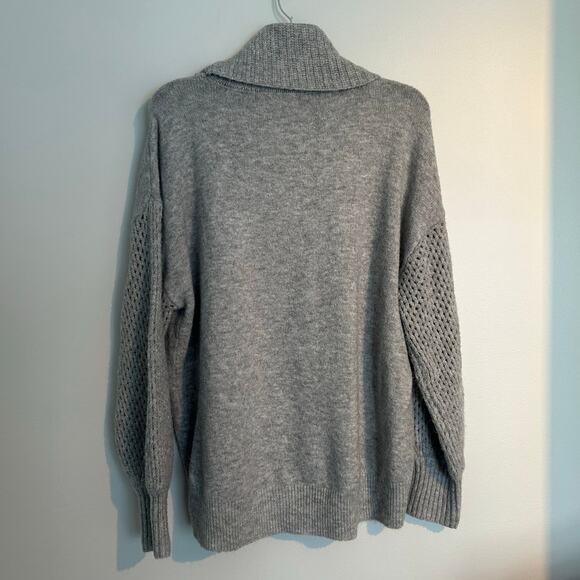 Vince Camuto Cowl Neck Balloon Sleeve Oversized Sweater, Gray, Women’s Medium - Picture 7 of 7